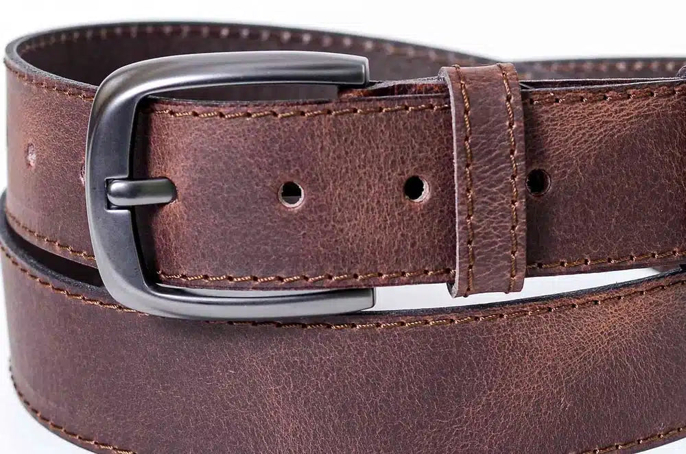 Farmer bőröv - Barna – valódi bőröv, elegáns viselethez és esküvőre is ajánlott