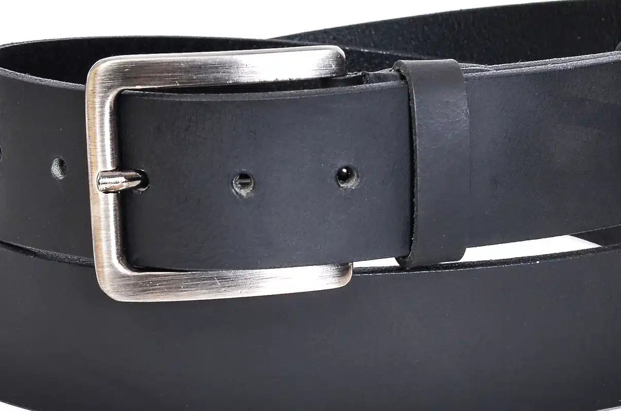 Extra széles marhabőr öv - Fekete – valódi bőröv, elegáns viselethez és esküvőre is ajánlott