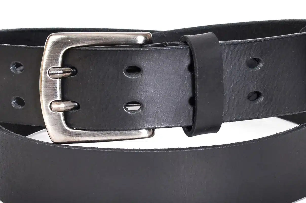 Farmer férfi bőröv - Fekete – valódi bőröv, elegáns viselethez és esküvőre is ajánlott